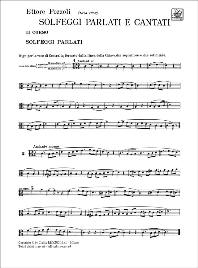 Solfeggi Parlati E Cantati - II Corso